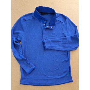 Under Armour Golf Mens Pullover Large Blue ColdGear Loose‎ Long Sleeve 1/4 Snap
